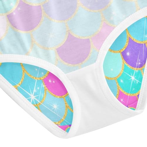 Colorful Mermaid Scales Turquoise Toddler Girls's Underwear 2T 202c1232 5
