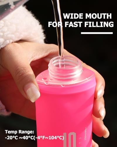 TPU Soft Flask Lightweight Portable Reusable Water Bottle,BPA Free Collapsible Flask for Hydration Pack in Running Hiking Cycling and Marathon - Image 3