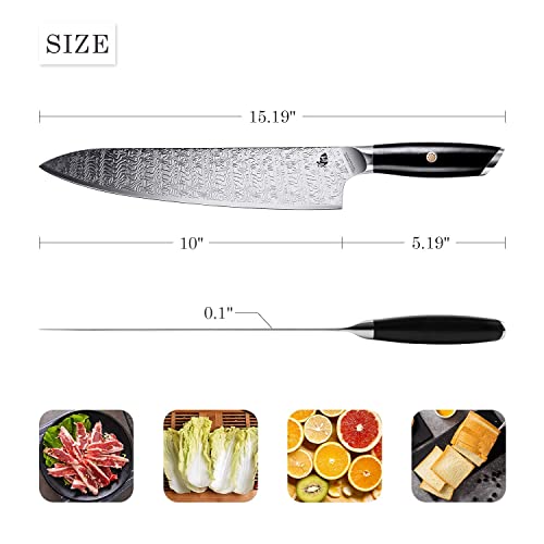 Tuo Chef Knife 10 Inch&Cleaver Knife 6.5 Inch Aus-8 Japanese Stainless Steel Chef's Knife With Ergonomic G10 Handle, Japanese Pro Kitchen Knife&Butcher Knife With Gift Box - Falcon S Series #TOP2