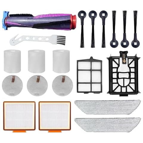 Replacement Parts for Shark AV2800ZE RV2820YE RV2820ZE AV2820S AV2820XEUS AV2820AE AV282BVEUS RV2800AE RV2800S RV2800XTUS RV2800AECA Vacuum Cleaner,Main Brush Side Brush Filters Foam Filter Mop Pads Cover