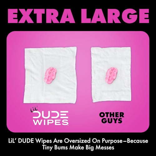 Image of LiL' DUDE Wipes Flushable Potty Training Water Wipes, Bubble Bum, 168 Count