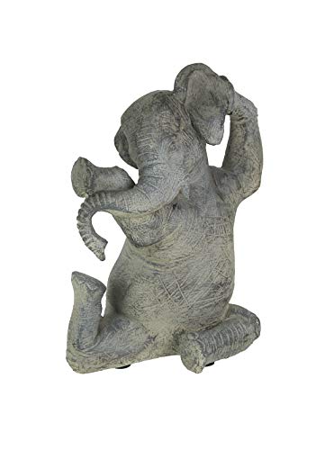 Estatua Elefante Yoga Sentado 9 Pulgadas miniatura 1