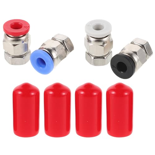 Mikinona 2 Sets Pneumatic Ptfe Tube Connectors for 3d Printer Filament Feed, Pc4-m6 Straight Fittings 4×2.5mm for Filame
