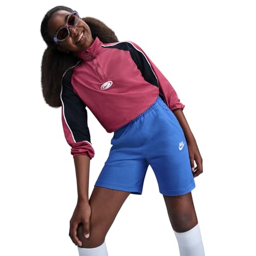 Nike Kids Club Knit 6In Lbr Shorts, Comet Blue/Comet Blue/White, 12/13 Years