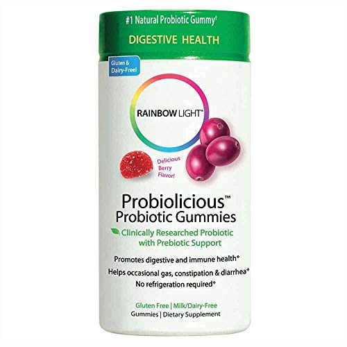 Rainbow Light - Probiolicious Probiotic Gummies - Supports Digestion and Gastrointestinal Health - 60 Count (1)