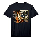 67 Teacher Halloween Skeleton Six Seven Meme Math Performance T-Shirt