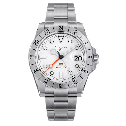 Montre GMT Automatique Sugess S463 en Acier et Verre Saphir