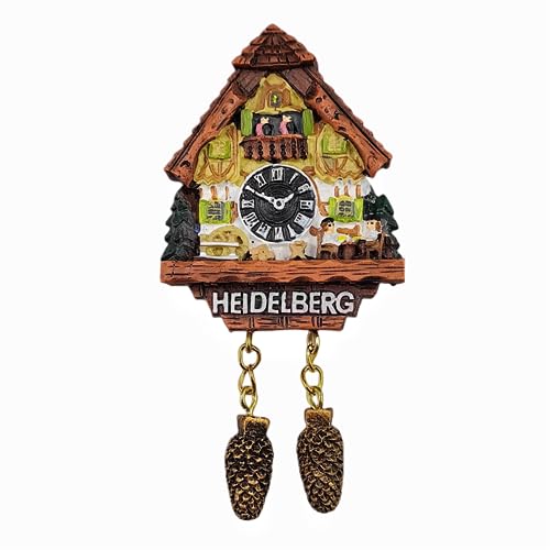 Imán decorativo de reloj de cuco Heidelberg Alemania