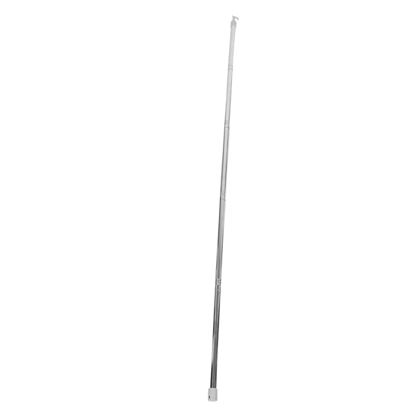 MAGICLULU Asta Telescopica in Acciaio Inox Regolabile con Gancio per Apertura Lucernari e Tende da Finestra, Resistente all'Usura, per Case e Ambienti Commerciali, 2 Metri