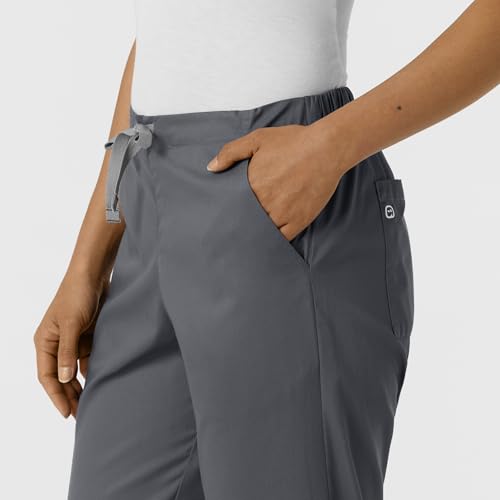 Image of Wink W123 Women's Flex-n-Reach Track Scrub Pant, Black, Large Petite