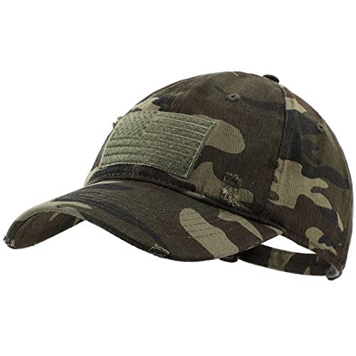 Vodiore American Flag Cap Embroidered Usa Distressed Baseball Cap Dad Hat Green Camouflage #TOP3