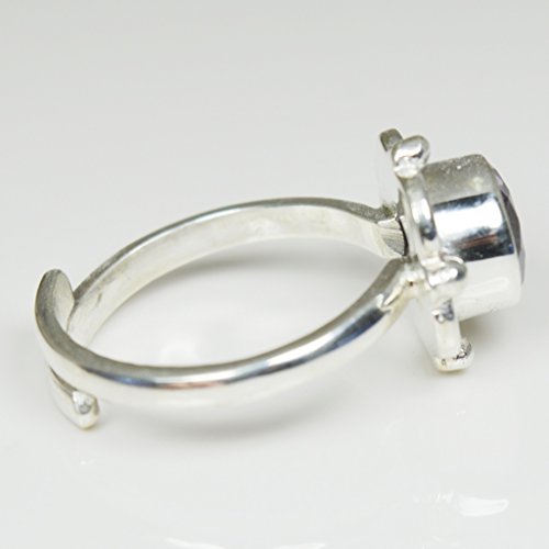Bague originale argent sterling améthyste violette faite main grande taille 46-68