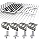 4PCS DACHFALZKLEMME MIT STABILISIERUNGSKLAMMER STEHFALZDACH STEHFALZKLEMME BEFESTIGUNG SOLAR MONTAGE EDELSTAHL