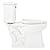 Signature Hardware 482466 Benbrook 1.28 GPF Two Piece Elongated Toilet - ADA Compliant, Elongated Seat Included - White/Chrome Lever