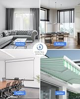 WLAN Rollladenschalter mit Prozentsteuerung, Smart Home Rollladensteuerung für Rollläden und Jalousien, kompatibel mit Alexa, Google Home und Siri, ohne Fernbedienung (Vorhangmodul, 2) – Ansicht 5