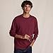 Lands' End Mens Long Sleeve Pocket Super-T Tee Rich Burgundy Heather Regular Medium