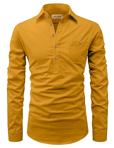 Image of Vida Loca Men Cotton Full Sleeve Casual Spread Collor Slim Fit Short Kurta for Men and Boys (Pack of 2)