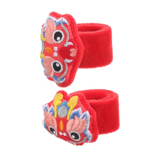 SUPVOX 2 Piezas Pulseras Golpeadoras Dragón Chino Juguete Fiesta Año Decoración Festival Brazalete Tela con Diseño Dragón Rojo SUPVOX 2 Piezas Pulseras Golpeadoras Dragón Chino Juguete Fiesta Año Decoración Festival Brazalete Tela con Diseño Dragón Rojo