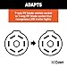 CURT 57003 LED-Compatible 7-Way RV Blade Vehicle-Side Trailer Wiring Adapter, Black