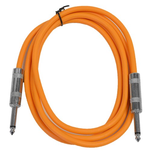 Câble instrument TS 1/4 Seismic Audio orange 1,8 m pour studio et scène