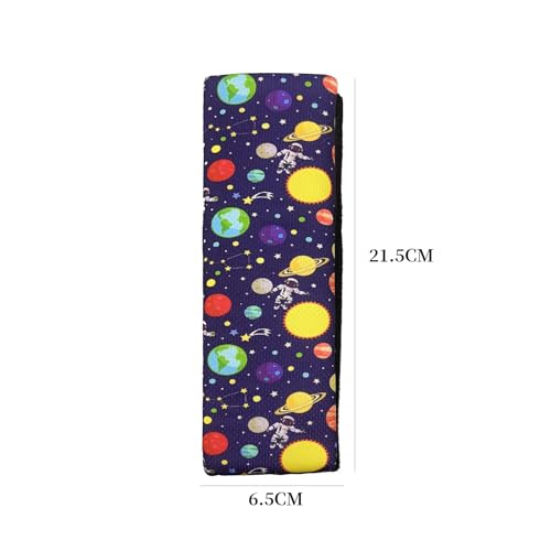 Image of Baby Seat Belt Strap Cover, 2 Pcs Kids Car Seat Belt Cushions Pads, Shoulder Strap Protectors for Girls Boys (Space 4A)