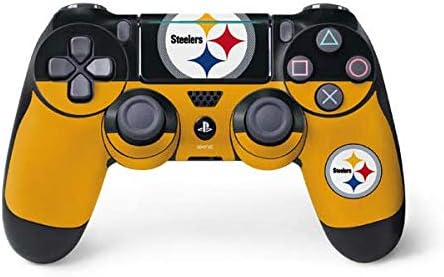 Skinit Calcomanía para juegos compatible con PS4 ProSlim Controller, diseño de bloques de zona de Pittsburgh Steelers con licencia oficial de la NFL