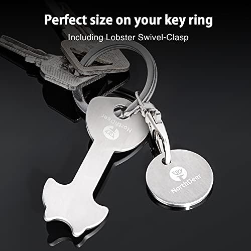 Shopping Trolley Release Key - Stainless Steel Removable Shopping Trolley Token Coin Keyring (2 Set)