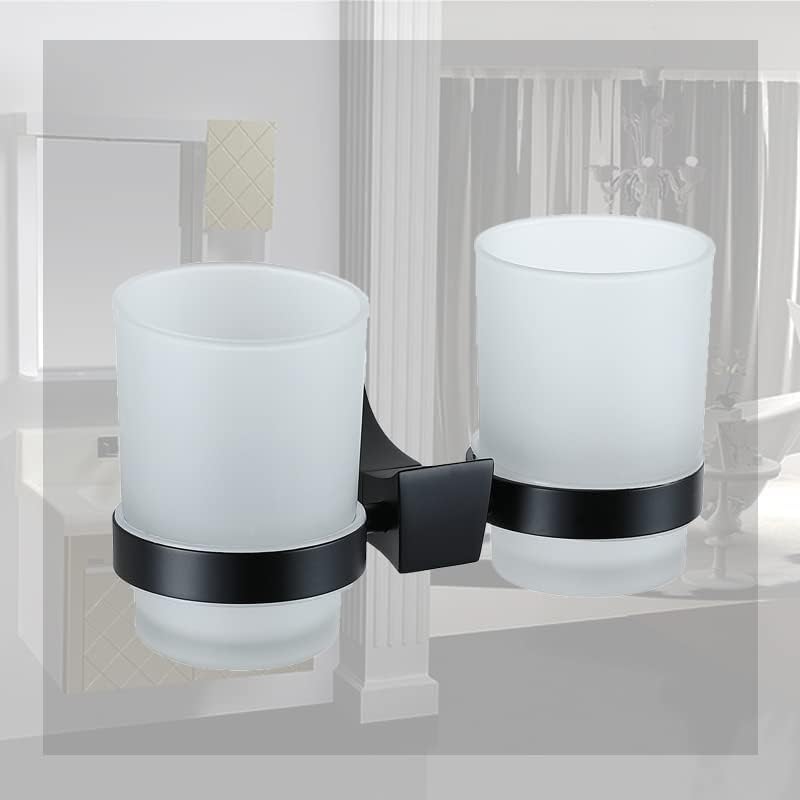 Toothbrush Holder Gold Double Tumbler Holder Cup Holders Black Chrome Toothbrush Holder Screw Wall Mounted Bathroom Accessories Racks(Rose Gold)