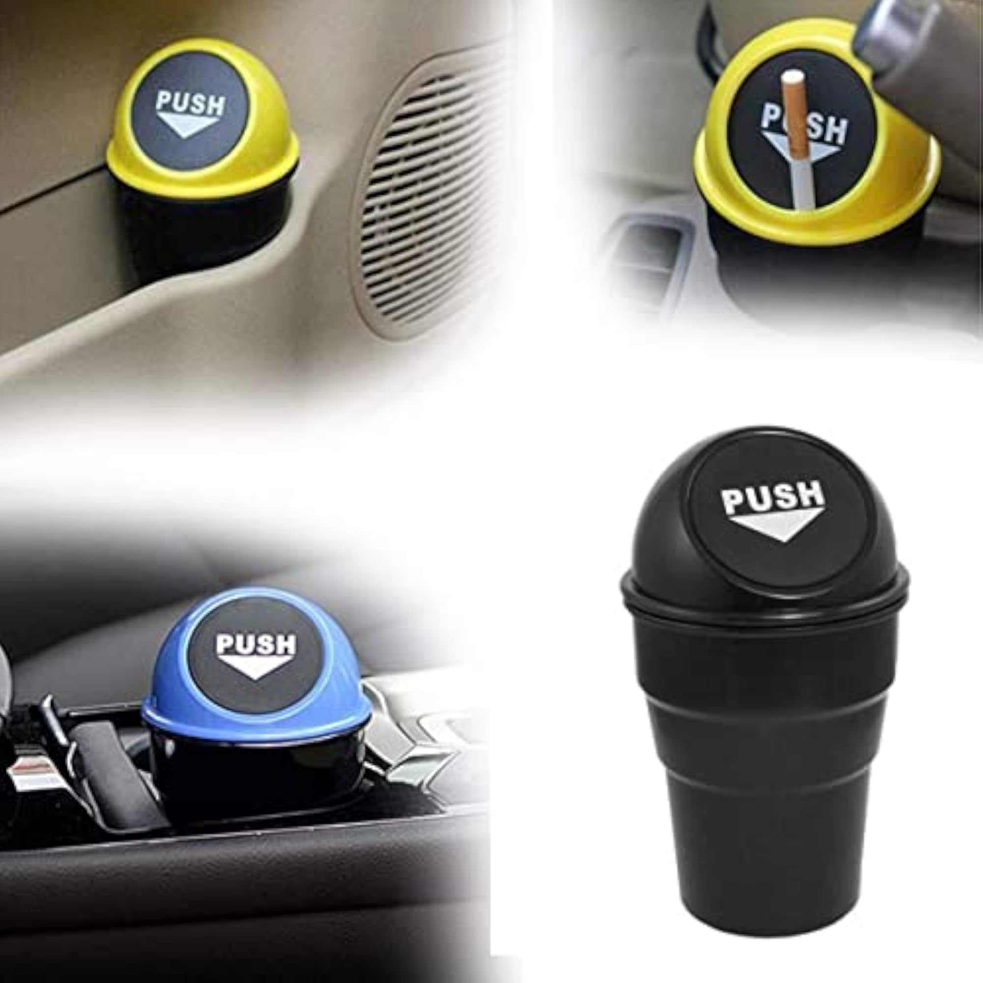 Car Dustbin Mini Trash Bin Ashtray, Portable