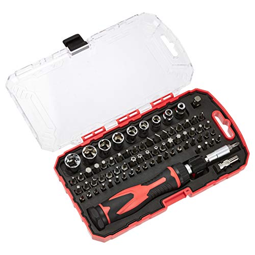 AmazonBasics 73-Piece Magnetic Ratchet Wrench and Screwdriver Set