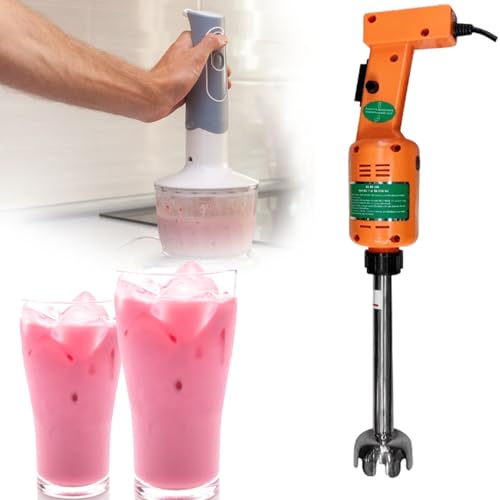 Batidora de mano sumergida comercial Batidora de mano de servicio pesado de 500 W, 12000 rpm, batidora portátil multifuncional, mango ergonómico, para sopa, salsas, puré de patatas, 300 mm