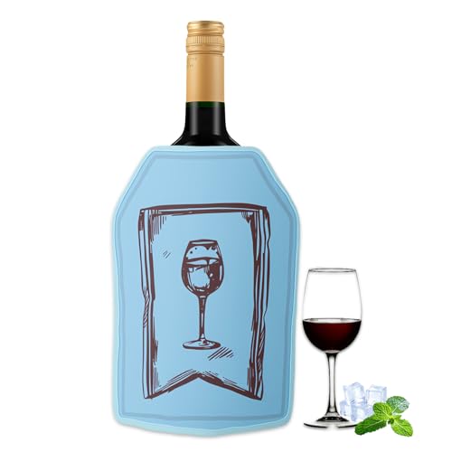Yanghad Rafraichisseur de Bouteille de Vin, Rafraîchisseur Bouteilles Vin, Refroidisseur Bouteille, Manchette à Vin, pour Refroidir le Champagne,Bière, les Boissons