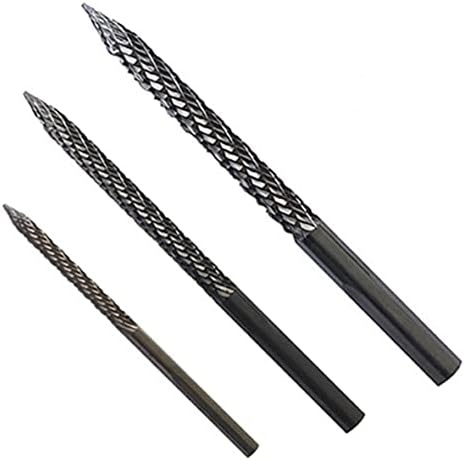 ZERINT CB-M03 Tire Repair Carbide Burr Kit 1 kit（Dia. 1/8", 3/16“ and 1/4” 1 pc Each）