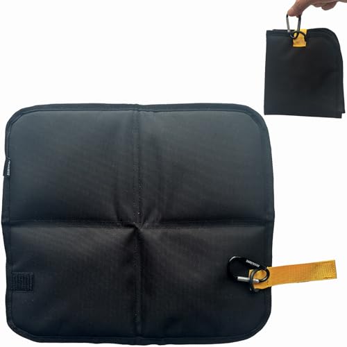 DARETOTRY【薄型・コンパクト設計】折りたたみ クッション カラビナ付き ポータブル 防水 防湿 熱/冷気遮断 アウトドア 屋外 野球観戦 運動会 登山 旅行 レジャー スポーツ観戦 スタジアム キャンプ 公園 花見 釣り用