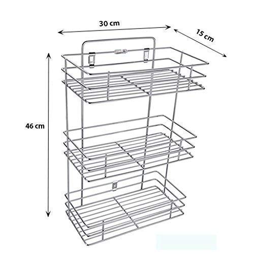 Buy Krupasadhya Stainless Steel 3 Layer Wall Mount Kitchen Spice Rack