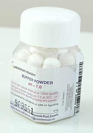 pH Liquid Calibration at 25 degreeC as per Quality Standards | pH Buffer (Powder | pH 7.0 | 10 Capsules Pack)