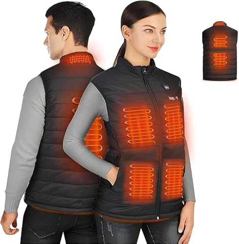 Heated Vest for Men and Women,Lightweight Rechargeable Electric Heating Vest with 14400mAh Battery Pack2