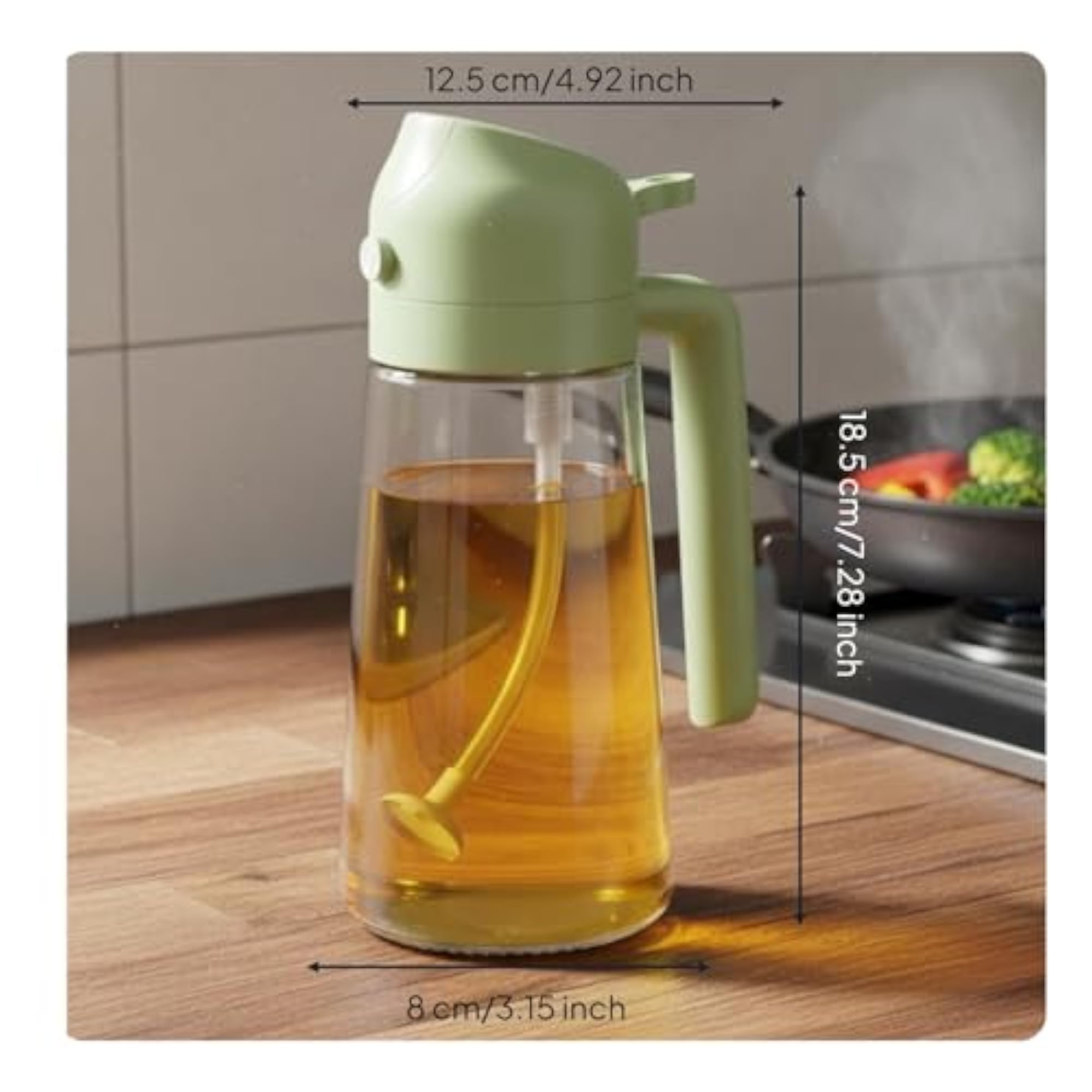 Leak-Proof 2-in-1 Oil Sprayer and Dispenser with Portion Control