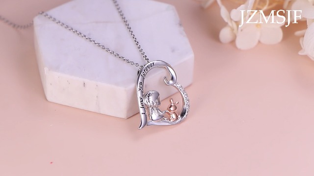 JZMSJF Collar Con Colgante De Corazón De Plata