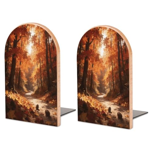 Sujetalibros decorativos de madera para organizar novelas pesadas en el salón y la oficina 2