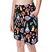 VAFZASC Boys Quick Dry Swimming Trunks Witch Witchy Goth Magic Mushrooms, Fashion Board Shorts with Drawstring and Pocket for Surfing, 10-12