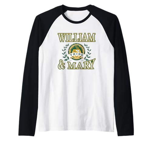 William & Mary Tribe Laurels Officially Licensed Raglan Baseball Tee