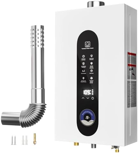 Tankless Water Heater Propane Gas, 14L Instant Hot Water Heater with Fahrenheit Digital Display, Indoor Installation Up to 3.7GPM, 95540BTU