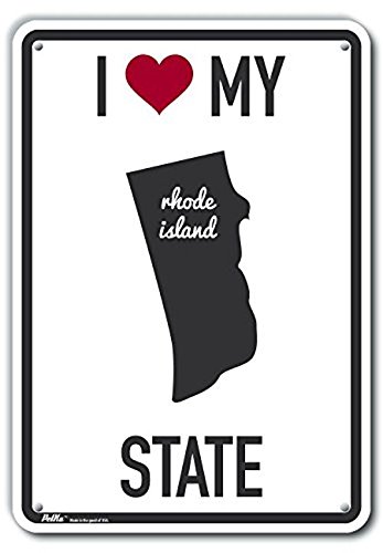 Panneau I Heart My State Rhode Island cadeau idéal pour collectionneur d'objets USA