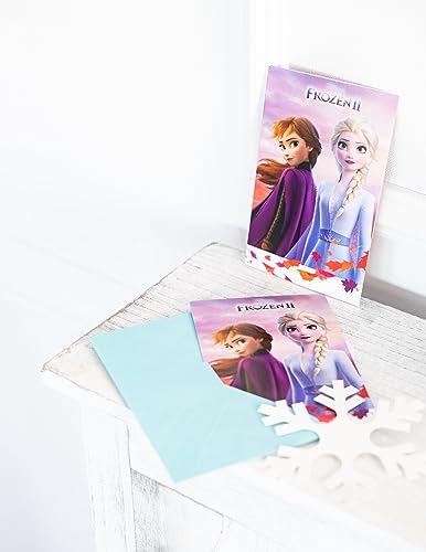 Disney Lot de 6 cartes d'invitation La Reine des neiges 2 avec enveloppes - vue 3