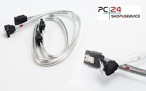 2x SATA Cavo 50 cm | Argento | 1x dritto-dritto |