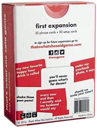 That's What She Said Game - First Expansion Adults Only