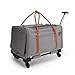 ペット用キャリーバッグ, キャスター付き, ショルダーストラップ調整可能, グレー, 52×32×38cm