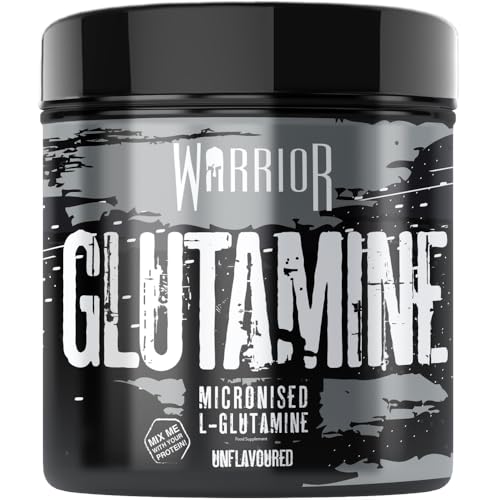 Warrior Glutamine 300g - Pure Micronised L-Glutamine Powder - Amino Acid - Muscle Growth & Recovery Supplement- Gut Health - Mix in Protein - Pre and Post Workout - 60 Servings (Unflavoured)
