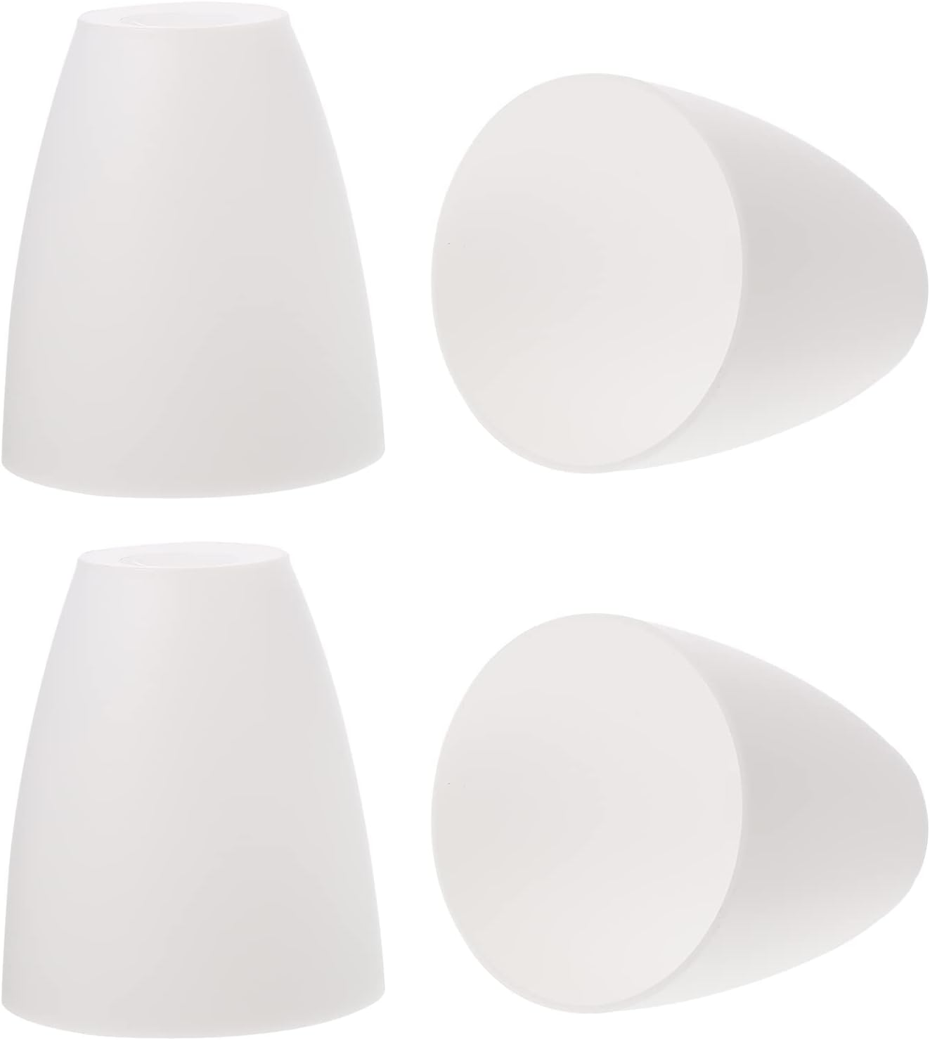 Beaupretty Plastic Lampshades Set of 4 for Home Lighting 3.93X3.93X4.52 Inch Soft Light Diffuser Covers Compatible with Chandelier Ceiling Fixture Replacement